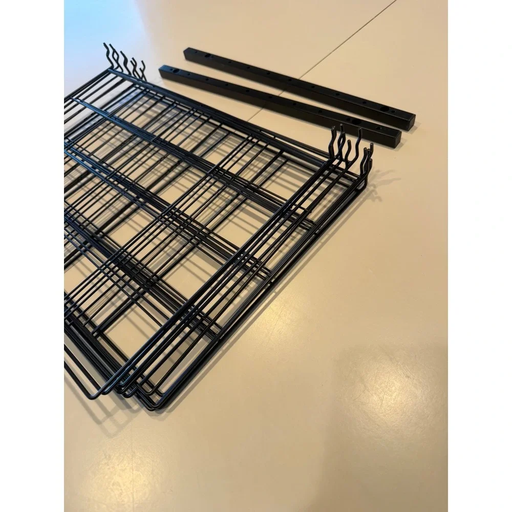 10 Shelf Wall Mounted Art Drying Rack Black Metal Canvas Storage Organizer